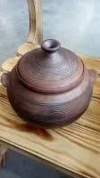 горшок глиняный 2,3л, ручная работа, маслянка