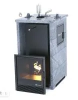 печь для бани изистим сочи м2 premium 3-х стор.кожух закр.верх талькохлорит, вх.слева, футеровка
