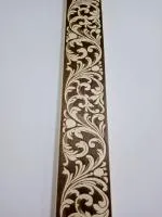 полок доска липа 90х26ммх2,5м, горячего тиснения лепесток, пэм