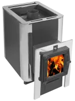 печь для бани термофор добропар carbon 14 закр.каменка чуг дверца со стеклом антрацит
