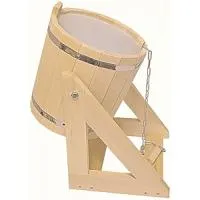 обливное устройство, 20л, с пластиковой встакой, липа, с залив.устр., банные штучки